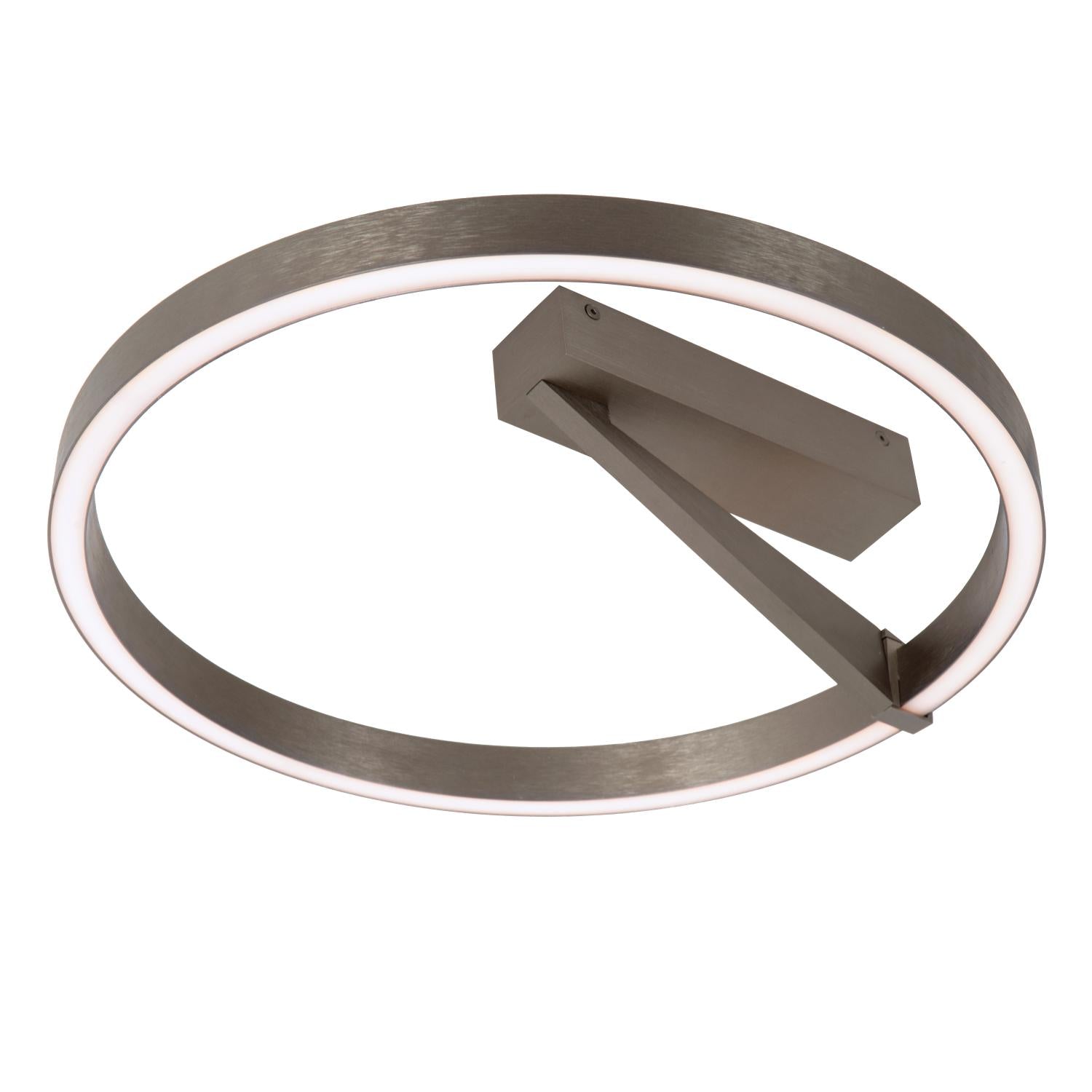 Lucide APPLAUSE - Plafonnière - Ø 40 cm - LED Dimb. - CCT - 1x26W 2200K/4000K - Grijs ijzer | Premium - KwaliteitWonen.nl