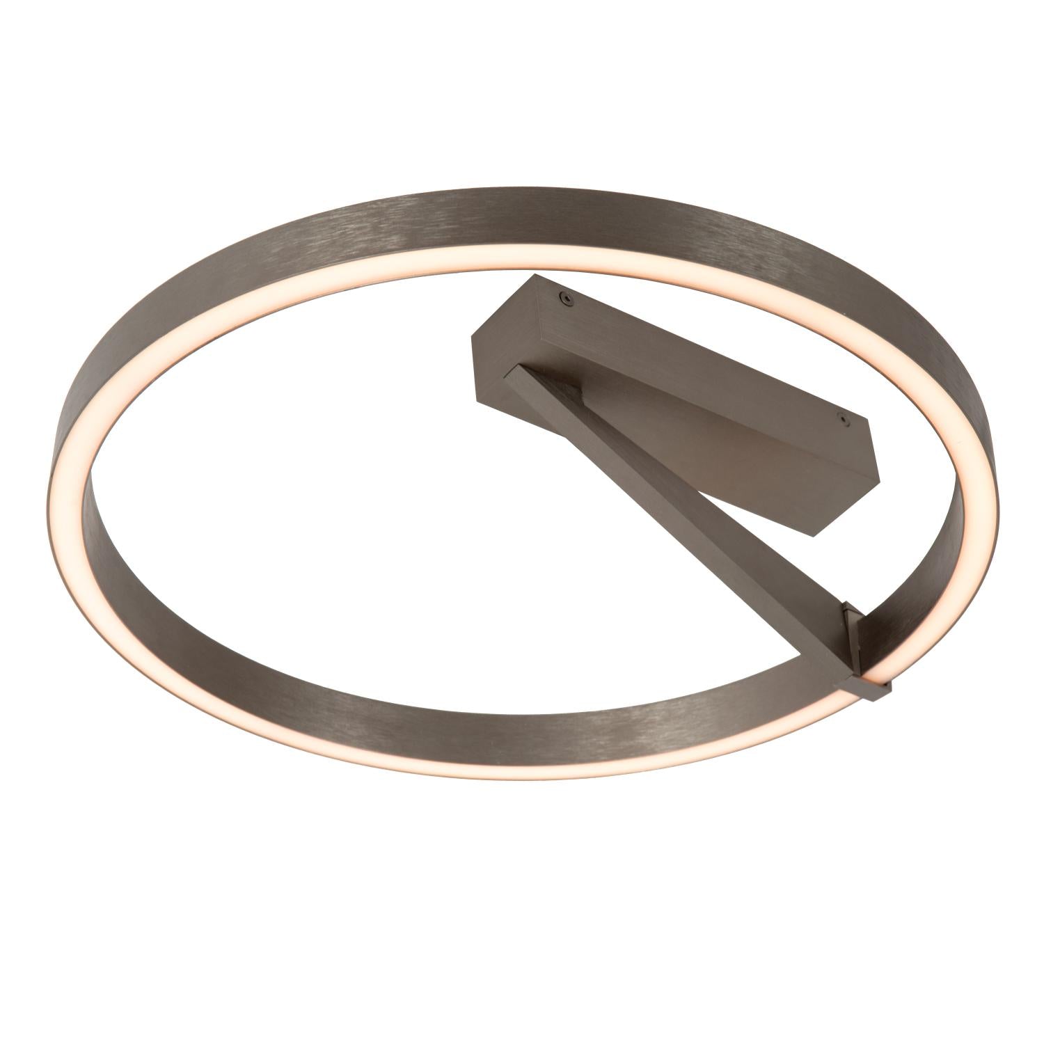 Lucide APPLAUSE - Plafonnière - Ø 40 cm - LED Dimb. - CCT - 1x26W 2200K/4000K - Grijs ijzer | Premium - KwaliteitWonen.nl
