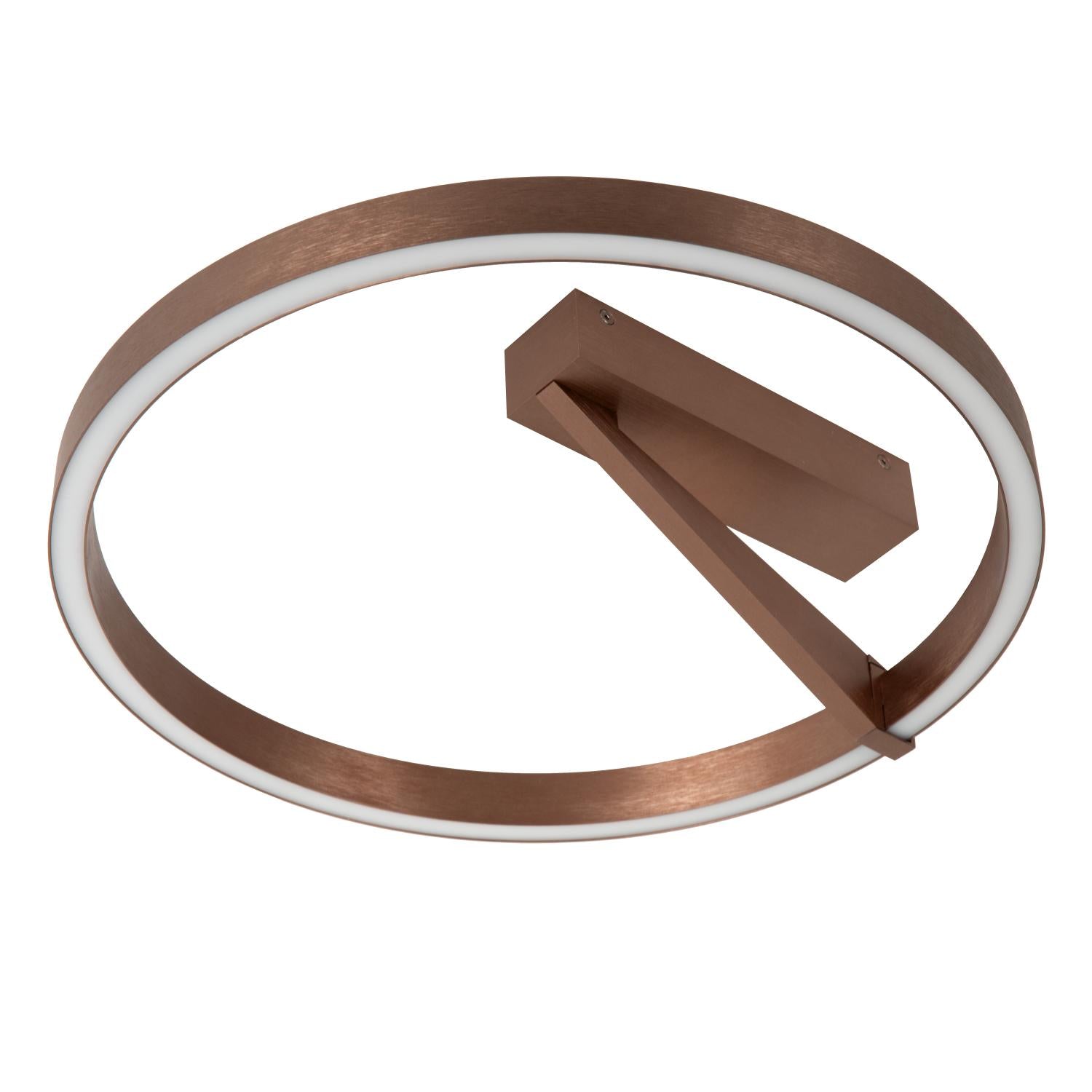 Lucide APPLAUSE - Plafonnière - Ø 40 cm - LED Dimb. - CCT - 1x26W 2200K/4000K - Koffie | Premium - KwaliteitWonen.nl