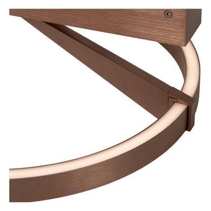 Lucide APPLAUSE - Plafonnière - Ø 40 cm - LED Dimb. - CCT - 1x26W 2200K/4000K - Koffie | Premium - KwaliteitWonen.nl
