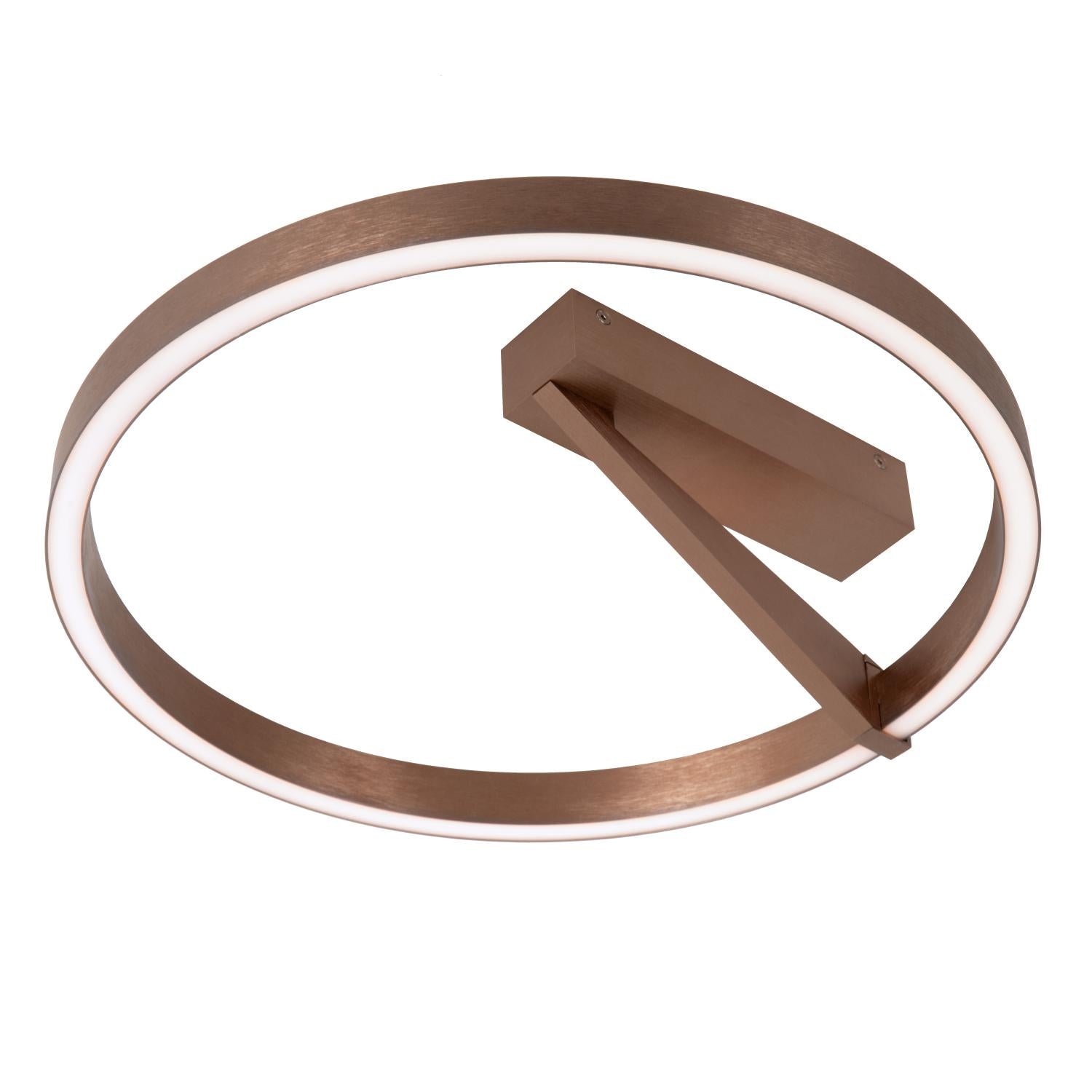 Lucide APPLAUSE - Plafonnière - Ø 40 cm - LED Dimb. - CCT - 1x26W 2200K/4000K - Koffie | Premium - KwaliteitWonen.nl