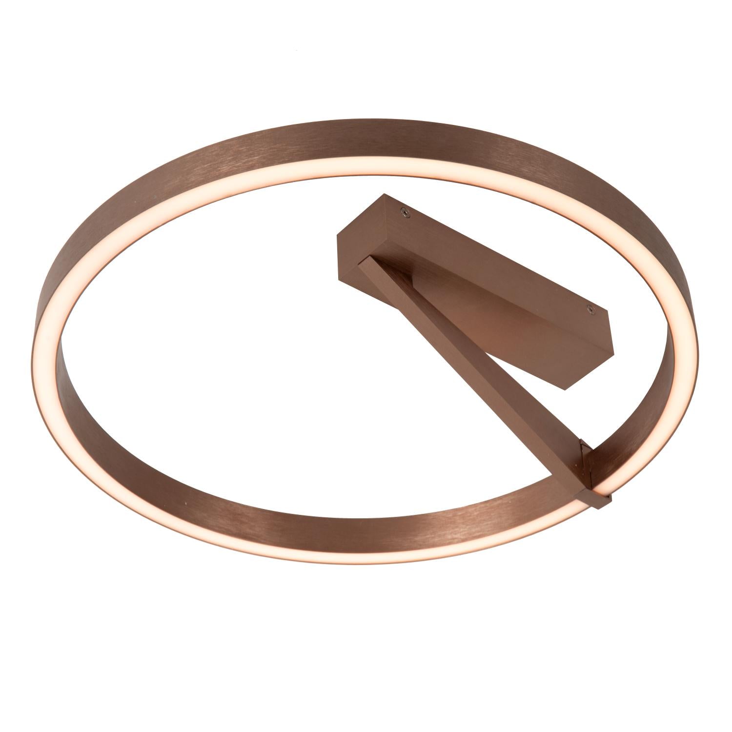 Lucide APPLAUSE - Plafonnière - Ø 40 cm - LED Dimb. - CCT - 1x26W 2200K/4000K - Koffie | Premium - KwaliteitWonen.nl