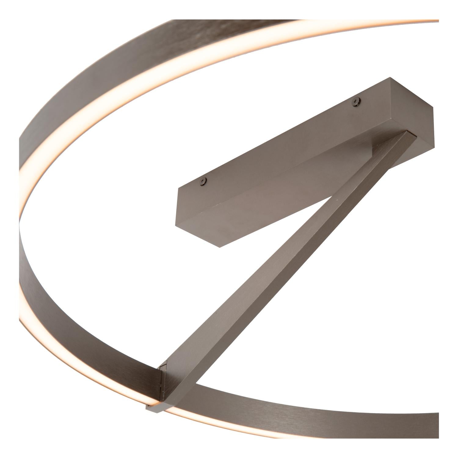 Lucide APPLAUSE - Plafonnière - Ø 60 cm - LED Dimb. - CCT - 1x40W 2200K/4000K - Grijs ijzer | Premium - KwaliteitWonen.nl