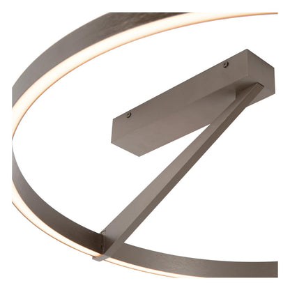 Lucide APPLAUSE - Plafonnière - Ø 60 cm - LED Dimb. - CCT - 1x40W 2200K/4000K - Grijs ijzer | Premium - KwaliteitWonen.nl