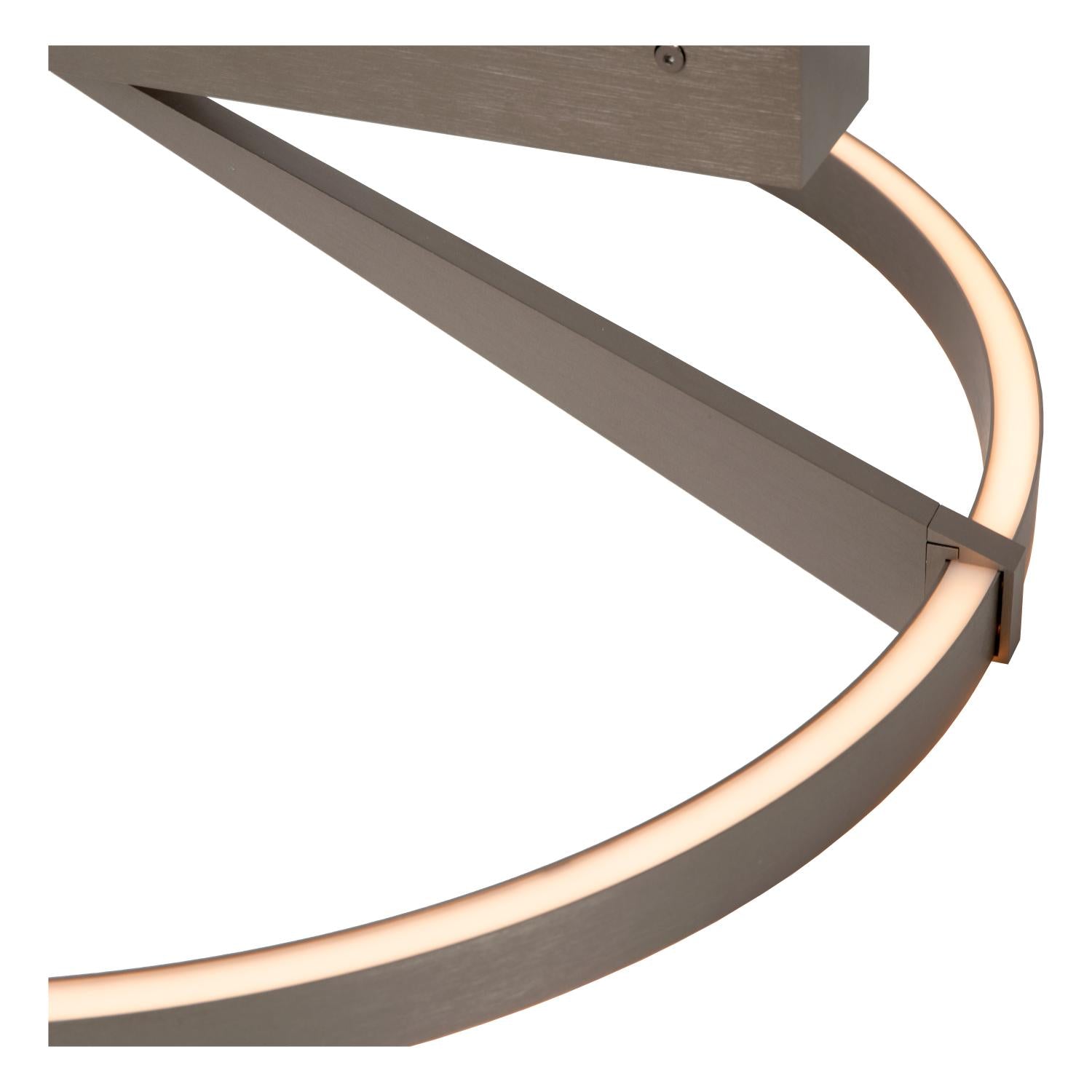 Lucide APPLAUSE - Plafonnière - Ø 60 cm - LED Dimb. - CCT - 1x40W 2200K/4000K - Grijs ijzer | Premium - KwaliteitWonen.nl