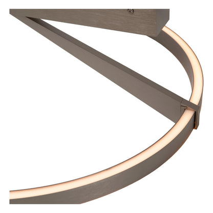 Lucide APPLAUSE - Plafonnière - Ø 60 cm - LED Dimb. - CCT - 1x40W 2200K/4000K - Grijs ijzer | Premium - KwaliteitWonen.nl