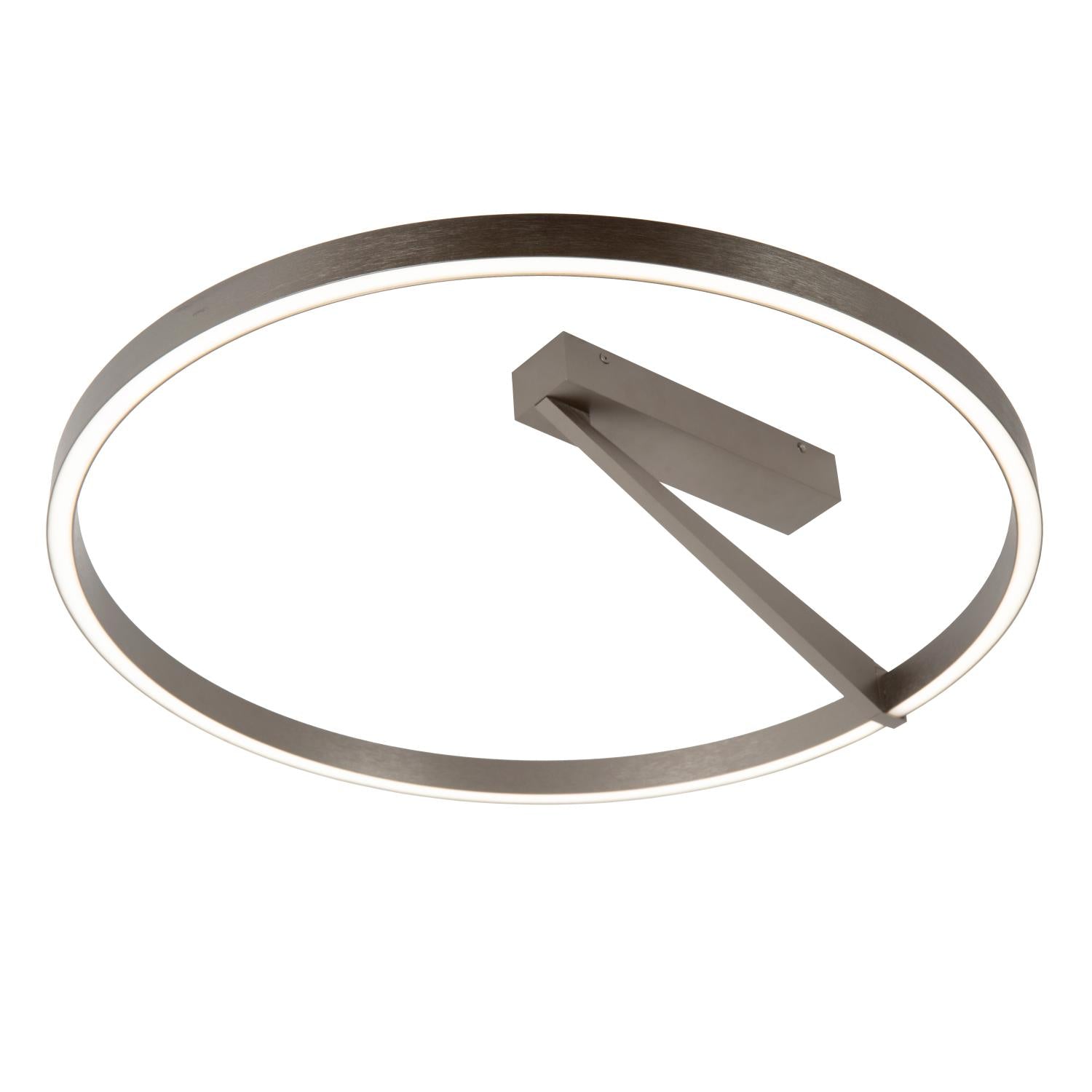 Lucide APPLAUSE - Plafonnière - Ø 60 cm - LED Dimb. - CCT - 1x40W 2200K/4000K - Grijs ijzer | Premium - KwaliteitWonen.nl