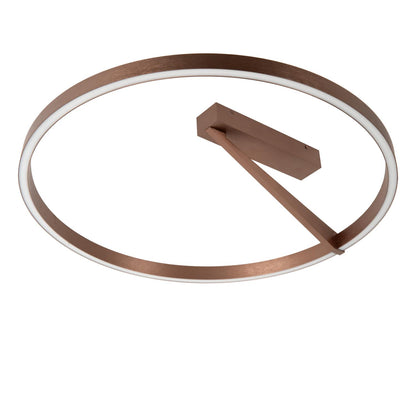 Lucide APPLAUSE - Plafonnière - Ø 60 cm - LED Dimb. - CCT - 1x40W 2200K/4000K - Koffie | Premium - KwaliteitWonen.nl