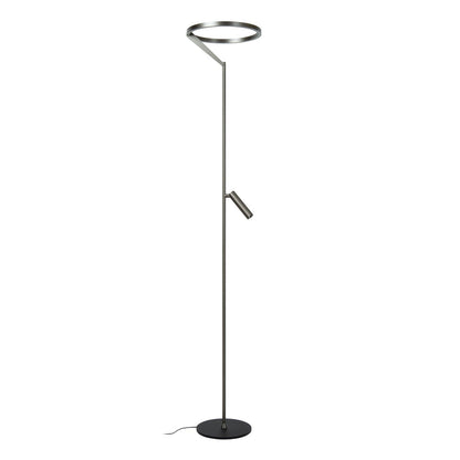 Lucide APPLAUSE - Vloerlamp - Ø 33 cm - LED Dimb. - CCT - 2700K/4000K - Grijs ijzer | Premium - KwaliteitWonen.nl