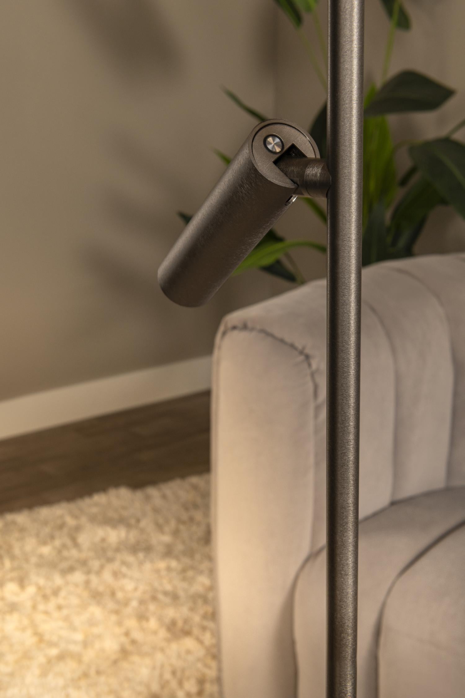 Lucide APPLAUSE - Vloerlamp - Ø 33 cm - LED Dimb. - CCT - 2700K/4000K - Grijs ijzer | Premium - KwaliteitWonen.nl