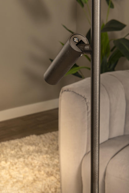Lucide APPLAUSE - Vloerlamp - Ø 33 cm - LED Dimb. - CCT - 2700K/4000K - Grijs ijzer | Premium - KwaliteitWonen.nl