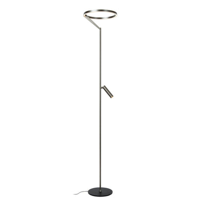 Lucide APPLAUSE - Vloerlamp - Ø 33 cm - LED Dimb. - CCT - 2700K/4000K - Grijs ijzer | Premium - KwaliteitWonen.nl