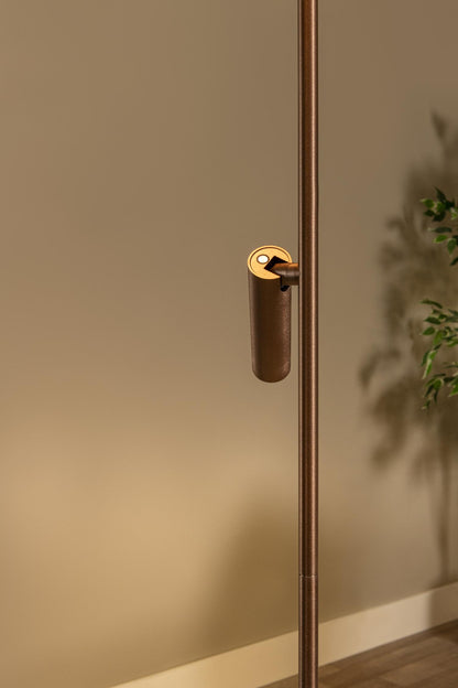 Lucide APPLAUSE - Vloerlamp - Ø 33 cm - LED Dimb. - CCT - 2700K/4000K - Koffie | Premium - KwaliteitWonen.nl
