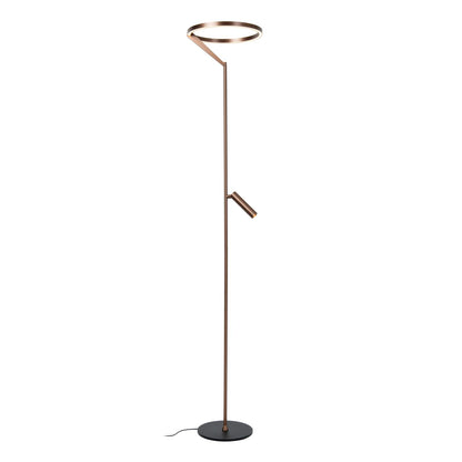Lucide APPLAUSE - Vloerlamp - Ø 33 cm - LED Dimb. - CCT - 2700K/4000K - Koffie | Premium - KwaliteitWonen.nl