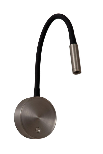 Lucide ASJA - Oplaadbare Wandspot / Wandlamp - Accu/Batterij - LED 3 StepDim - 1x3W 2700K - Grijs ijzer | Premium - KwaliteitWonen.nl