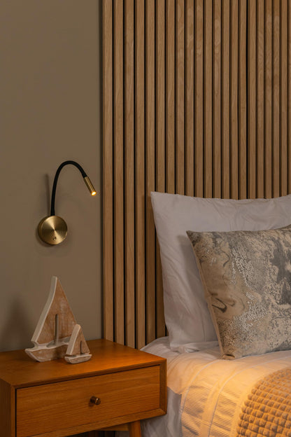 Lucide ASJA - Oplaadbare Wandspot / Wandlamp - Accu/Batterij - LED 3 StepDim - 1x3W 2700K - Mat Goud / Messing | Premium - KwaliteitWonen.nl