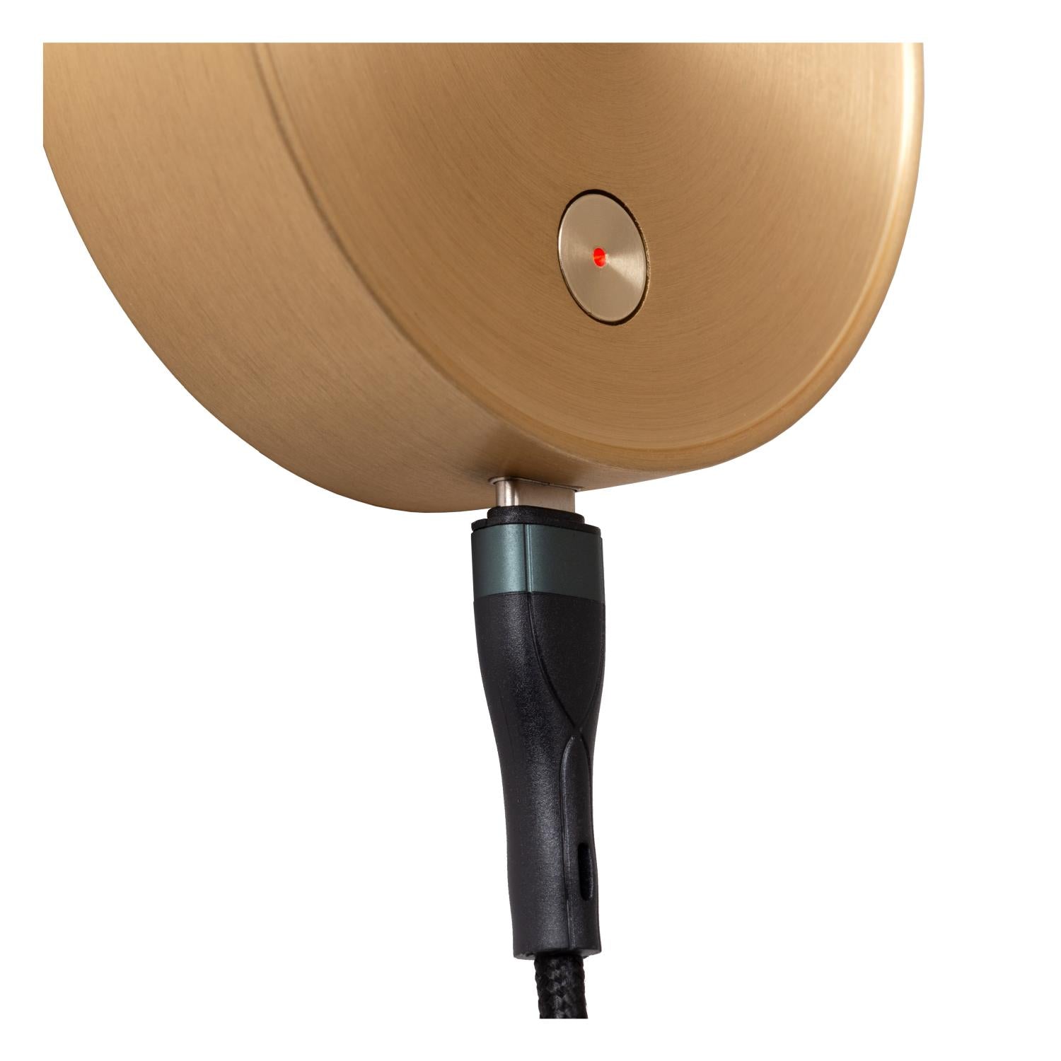 Lucide ASJA - Oplaadbare Wandspot / Wandlamp - Accu/Batterij - LED 3 StepDim - 1x3W 2700K - Mat Goud / Messing | Premium - KwaliteitWonen.nl
