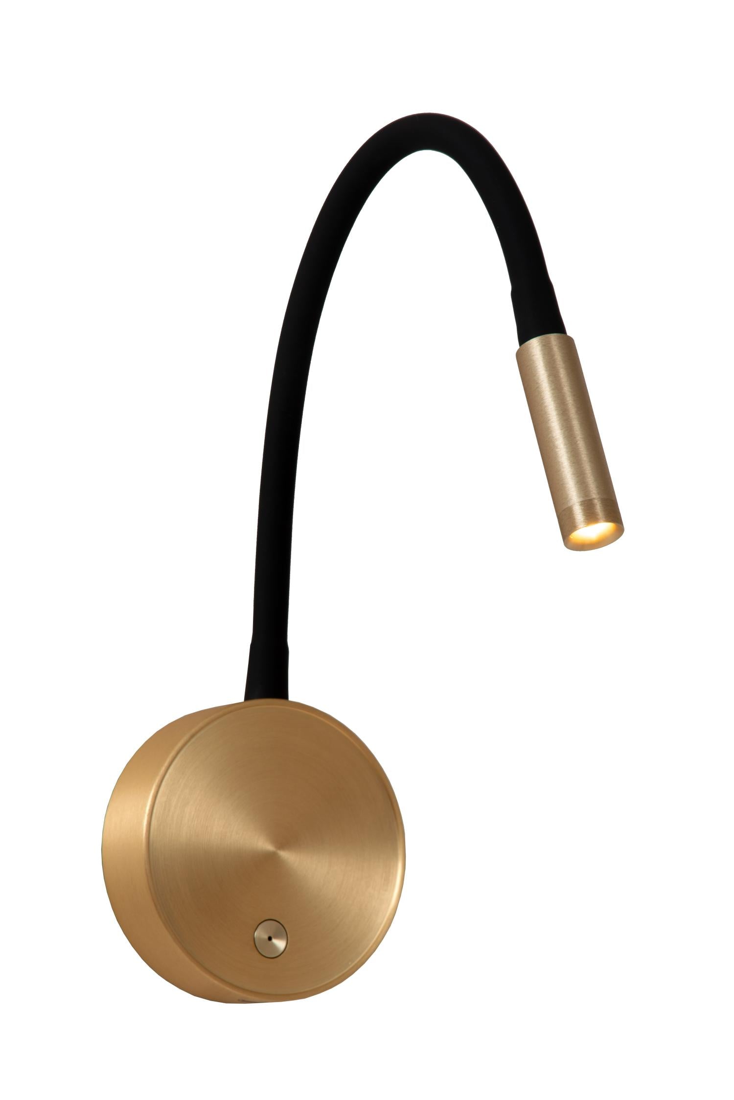 Lucide ASJA - Oplaadbare Wandspot / Wandlamp - Accu/Batterij - LED 3 StepDim - 1x3W 2700K - Mat Goud / Messing | Premium - KwaliteitWonen.nl