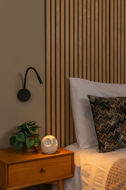 Lucide ASJA - Oplaadbare Wandspot / Wandlamp - Accu/Batterij - LED 3 StepDim - 1x3W 2700K - Zwart | Premium - KwaliteitWonen.nl
