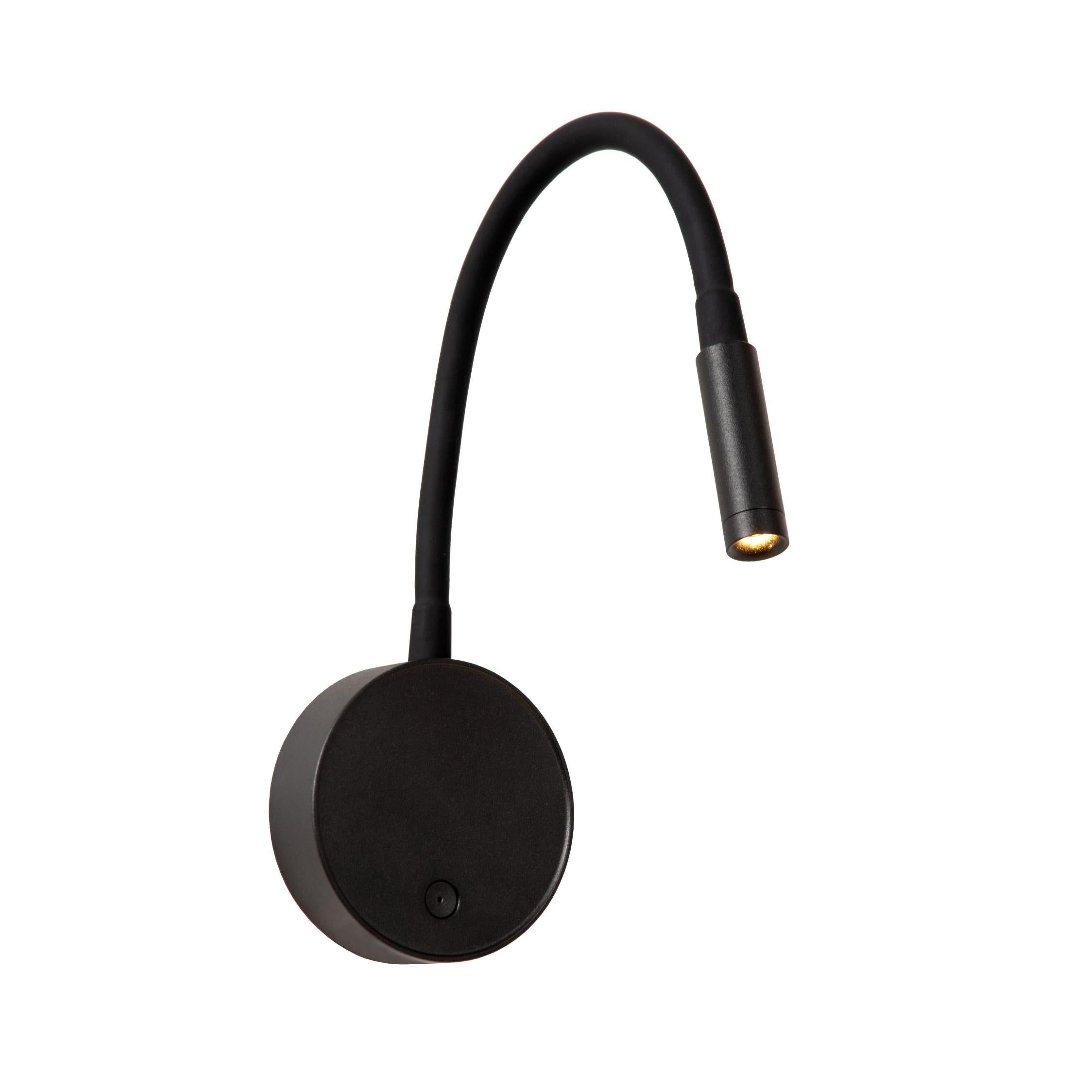 Lucide ASJA - Oplaadbare Wandspot / Wandlamp - Accu/Batterij - LED 3 StepDim - 1x3W 2700K - Zwart | Premium - KwaliteitWonen.nl