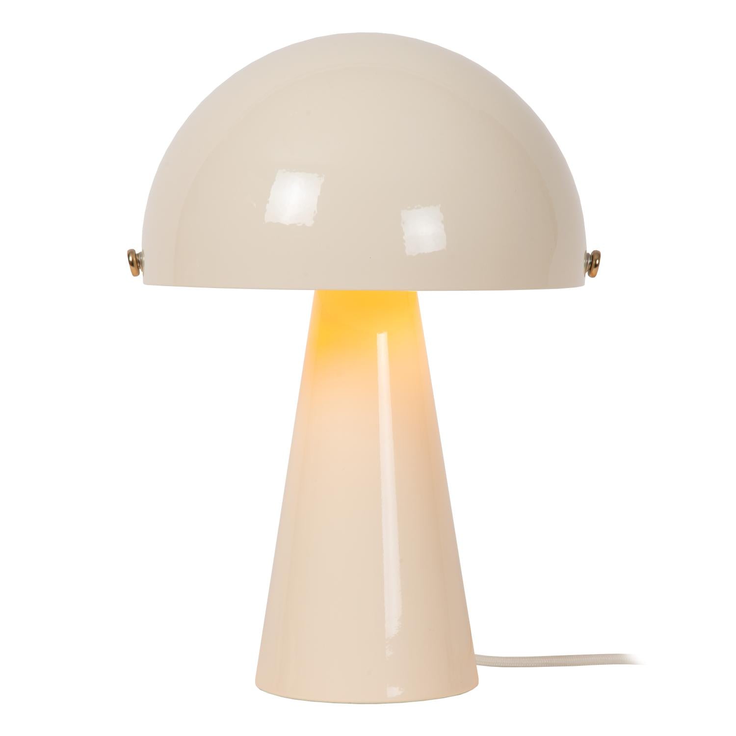 Lucide BARONE - Tafellamp - Ø 23 cm - 1xE27 - Beige | Vibes - KwaliteitWonen.nl