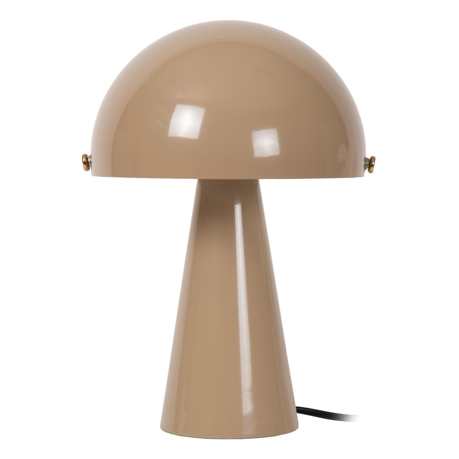 Lucide BARONE - Tafellamp - Ø 23 cm - 1xE27 - Taupe | Vibes - KwaliteitWonen.nl
