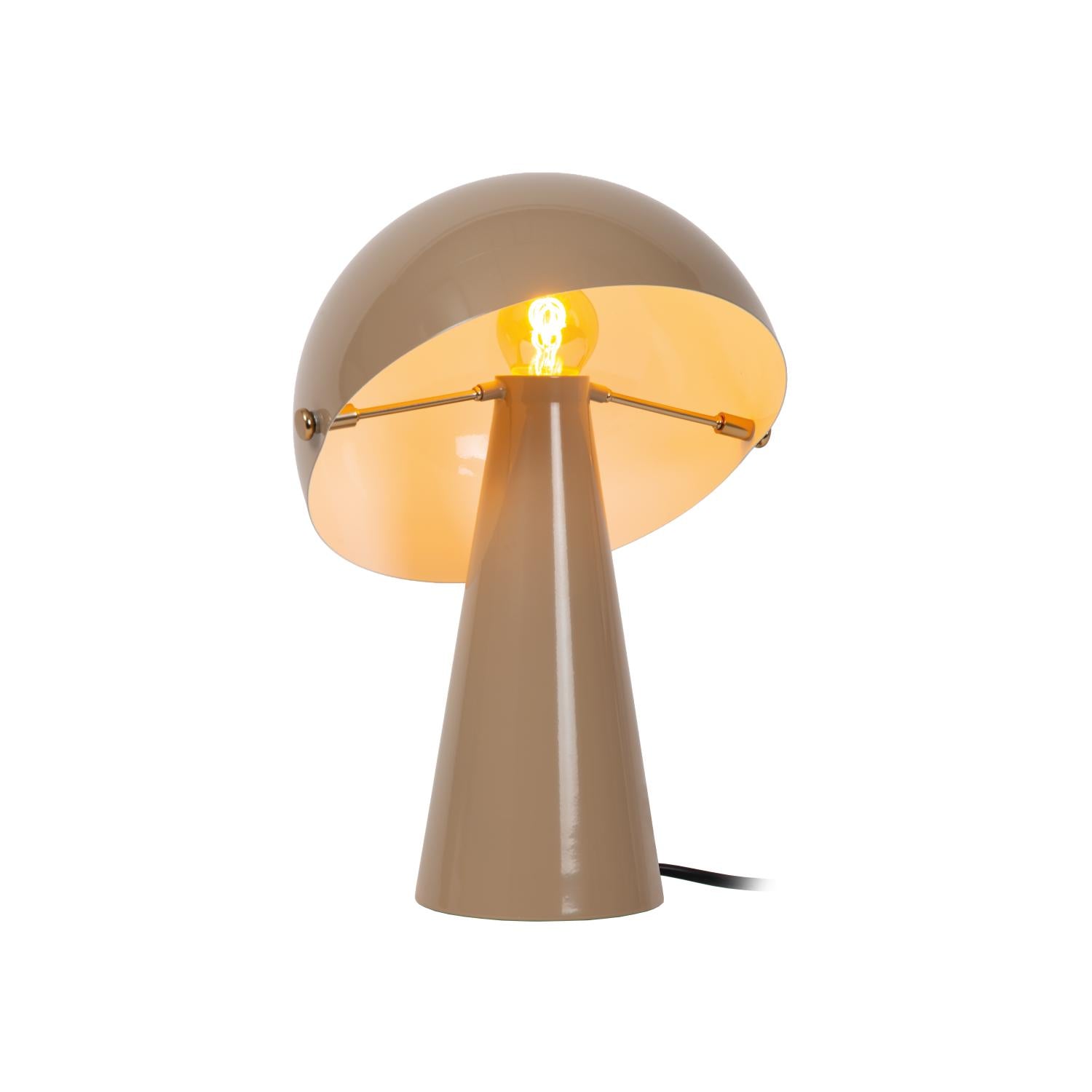 Lucide BARONE - Tafellamp - Ø 23 cm - 1xE27 - Taupe | Vibes - KwaliteitWonen.nl
