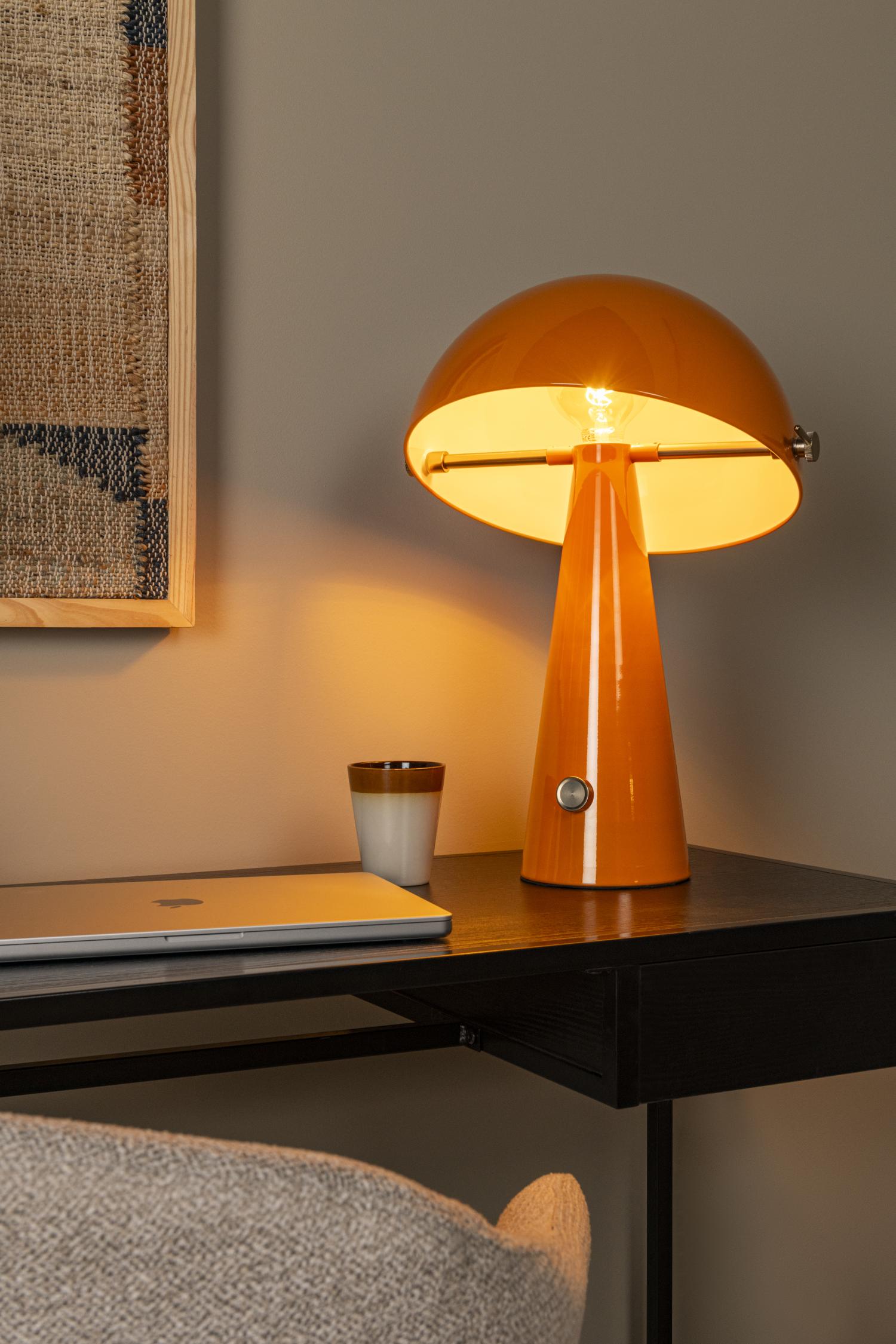 Lucide BARONE - Tafellamp - Ø 38 cm - 1xE27 - Oranje | Vibes - KwaliteitWonen.nl