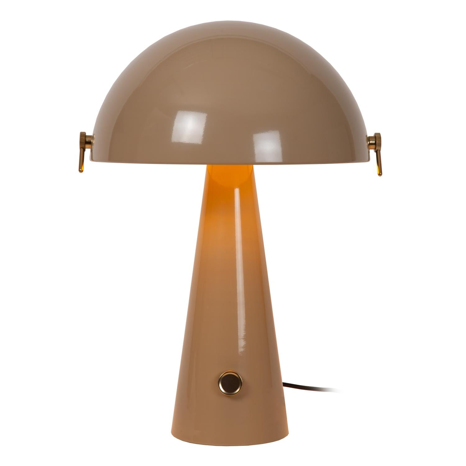 Lucide BARONE - Tafellamp - Ø 38 cm - 1xE27 - Taupe | Vibes - KwaliteitWonen.nl