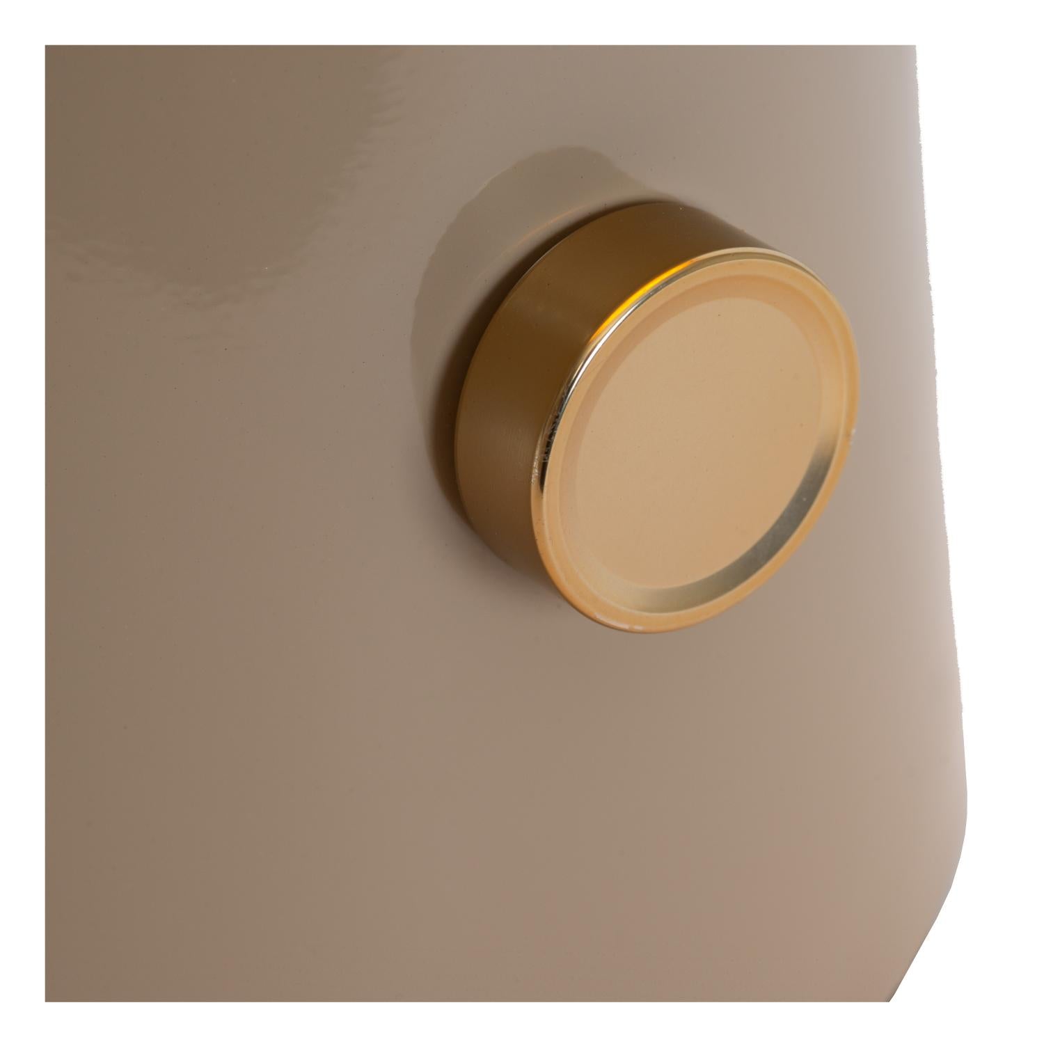 Lucide BARONE - Tafellamp - Ø 38 cm - 1xE27 - Taupe | Vibes - KwaliteitWonen.nl