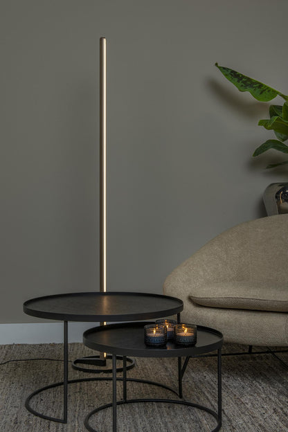 Lucide BRAGA - Vloerlamp - Ø 30 cm - LED Dimb. - CCT - 1x22W 2700K/4000K - Koffie | Premium - KwaliteitWonen.nl