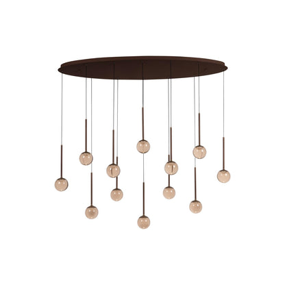 Lucide CALINA - Hanglamp - LED Dimb. - CCT - 12x7W 2200K/3300K - Met vervangbare LED-module - Koffie | Premium - KwaliteitWonen.nl