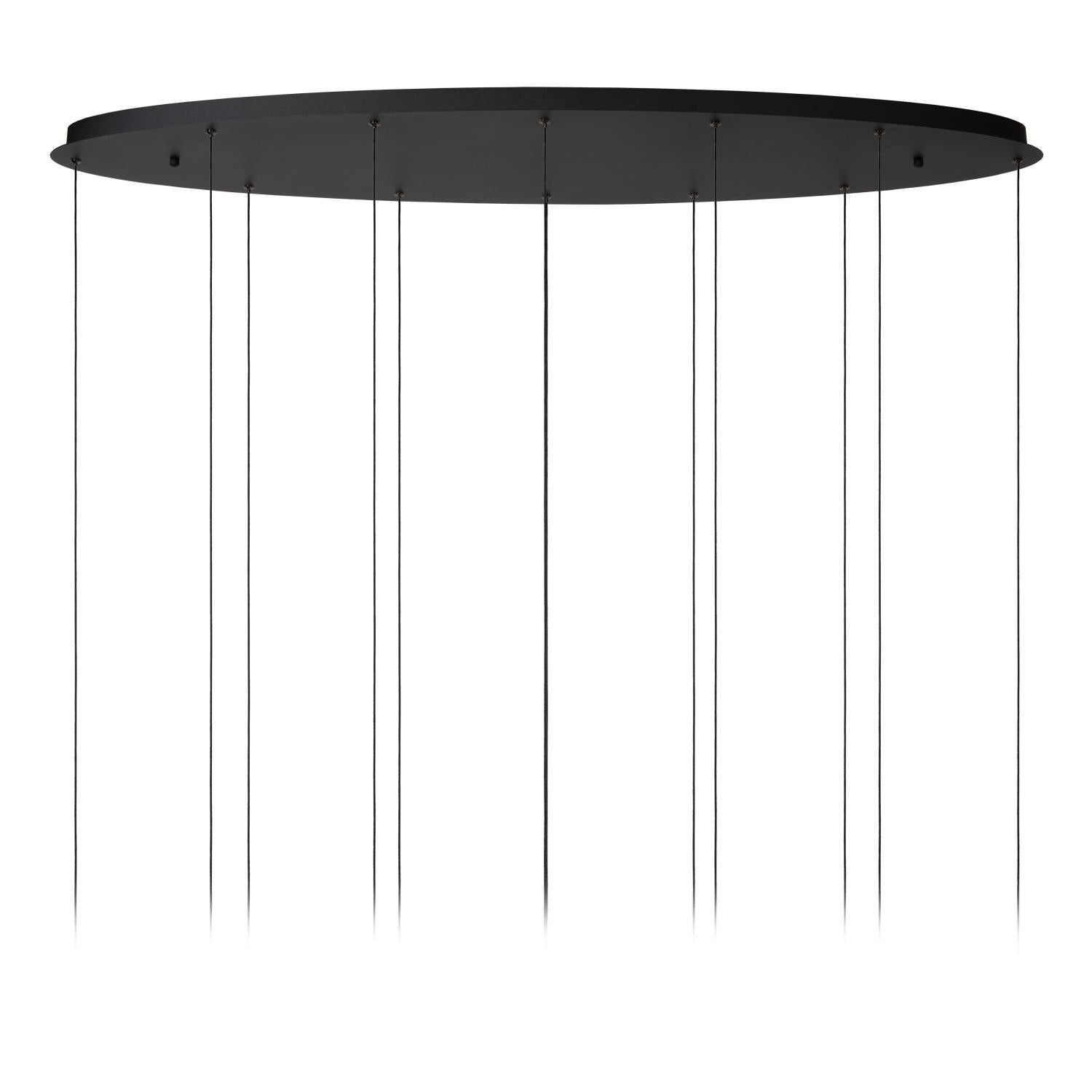 Lucide CALINA - Hanglamp - LED Dimb. - CCT - 12x7W 2200K/3300K - Met vervangbare LED-module - Zwart | Premium - KwaliteitWonen.nl