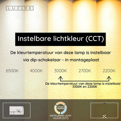 Lucide CALINA - Hanglamp - Ø 41,9 cm - LED Dimb. - CCT - 5x7,4W 2200K/3300K - Met vervangbare LED-module - Zwart | Premium - KwaliteitWonen.nl