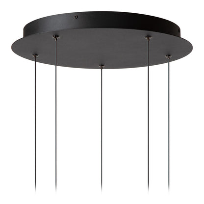 Lucide CALINA - Hanglamp - Ø 42 cm - LED Dimb. - 5x8,2W 2700K - Zwart | Premium - KwaliteitWonen.nl