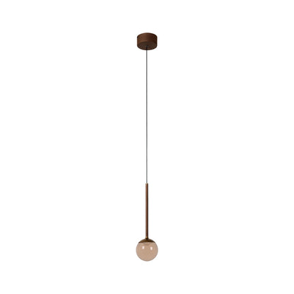 Lucide CALINA - Hanglamp - Ø 9,9 cm - LED Dimb. - CCT - 1x7W 2200K/3300K - Met vervangbare LED-module - Koffie | Premium - KwaliteitWonen.nl