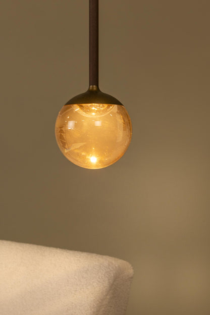 Lucide CALINA - Hanglamp - Ø 9,9 cm - LED Dimb. - CCT - 1x7W 2200K/3300K - Met vervangbare LED-module - Koffie | Premium - KwaliteitWonen.nl