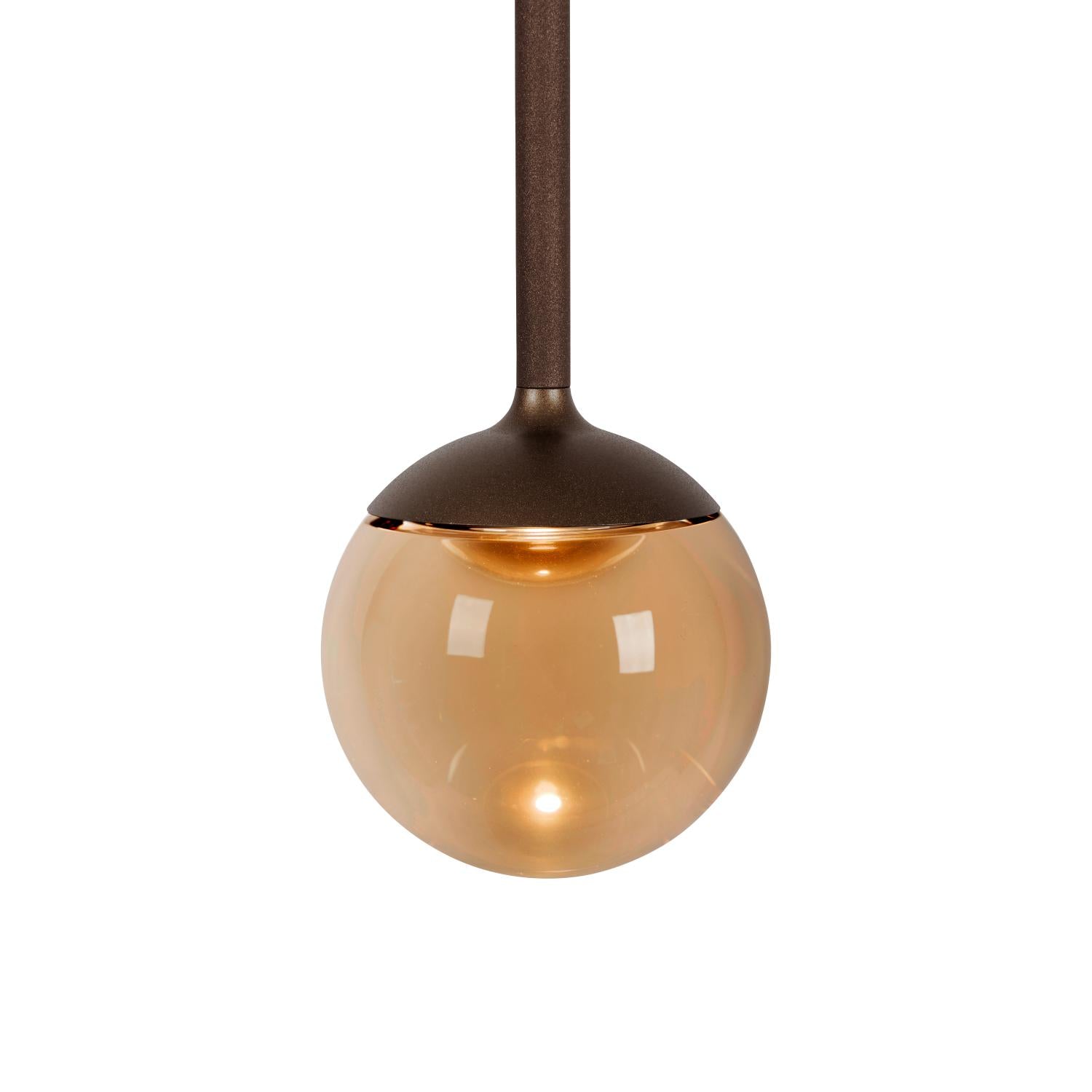 Lucide CALINA - Hanglamp - Ø 9,9 cm - LED Dimb. - CCT - 1x7W 2200K/3300K - Met vervangbare LED-module - Koffie | Premium - KwaliteitWonen.nl
