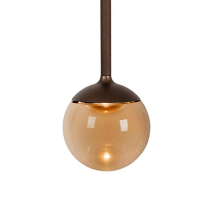 Lucide CALINA - Hanglamp - Ø 9,9 cm - LED Dimb. - CCT - 1x7W 2200K/3300K - Met vervangbare LED-module - Koffie | Premium - KwaliteitWonen.nl