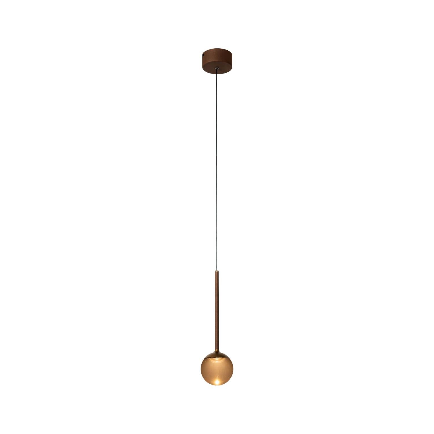 Lucide CALINA - Hanglamp - Ø 9,9 cm - LED Dimb. - CCT - 1x7W 2200K/3300K - Met vervangbare LED-module - Koffie | Premium - KwaliteitWonen.nl