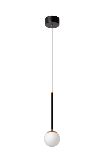 Lucide CALINA - Hanglamp - Ø 9,9 cm - LED Dimb. - CCT - 1x7W 2200K/3300K - Met vervangbare LED-module - Zwart | Premium - KwaliteitWonen.nl