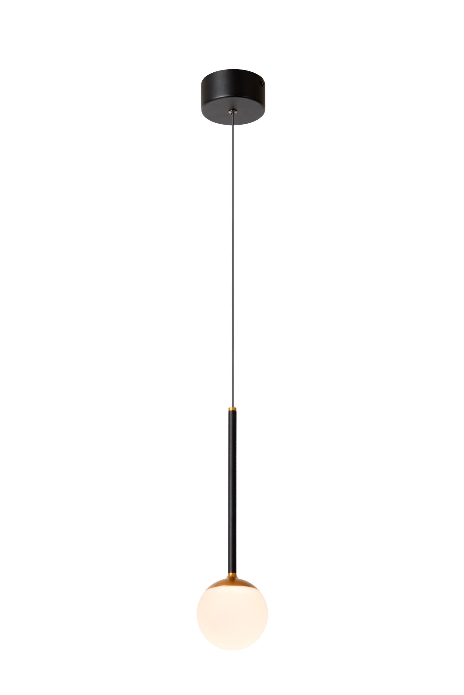 Lucide CALINA - Hanglamp - Ø 9,9 cm - LED Dimb. - CCT - 1x7W 2200K/3300K - Met vervangbare LED-module - Zwart | Premium - KwaliteitWonen.nl