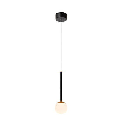 Lucide CALINA - Hanglamp - Ø 9,9 cm - LED Dimb. - CCT - 1x7W 2200K/3300K - Met vervangbare LED-module - Zwart | Premium - KwaliteitWonen.nl