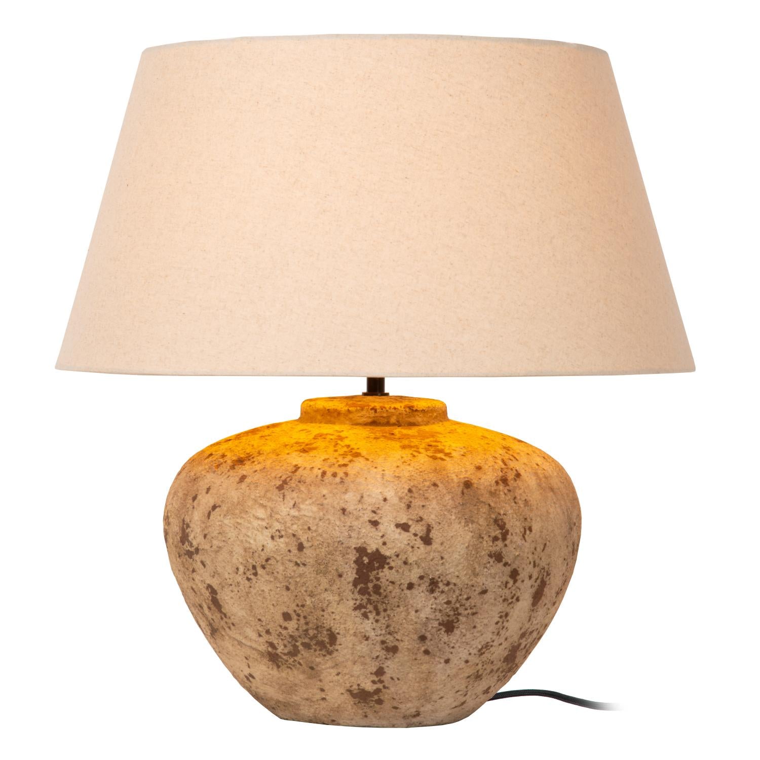 Lucide DAVINA - Tafellamp - Ø 55 cm - 1xE27 - Bruin | Vibes - KwaliteitWonen.nl