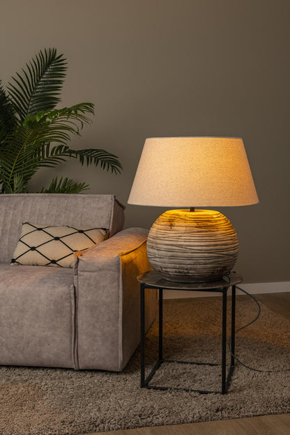 Lucide DENISE - Tafellamp - Ø 55 cm - 1xE27 - Bruin | Vibes - KwaliteitWonen.nl