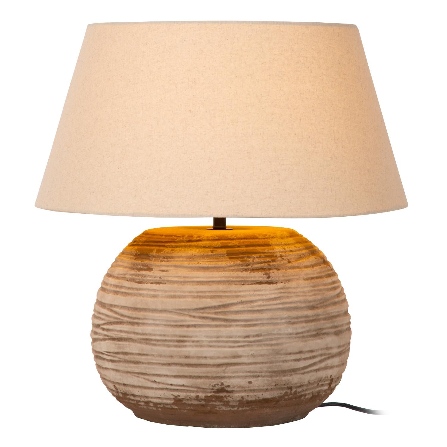 Lucide DENISE - Tafellamp - Ø 55 cm - 1xE27 - Bruin | Vibes - KwaliteitWonen.nl