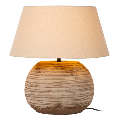 Lucide DENISE - Tafellamp - Ø 55 cm - 1xE27 - Bruin | Vibes - KwaliteitWonen.nl