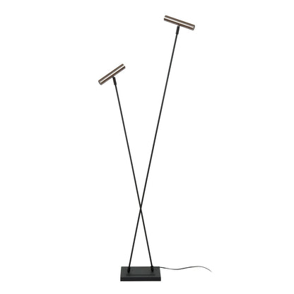 Lucide DUARTE - Vloerlamp - 2xG9 - Grijs ijzer | Vibes - KwaliteitWonen.nl