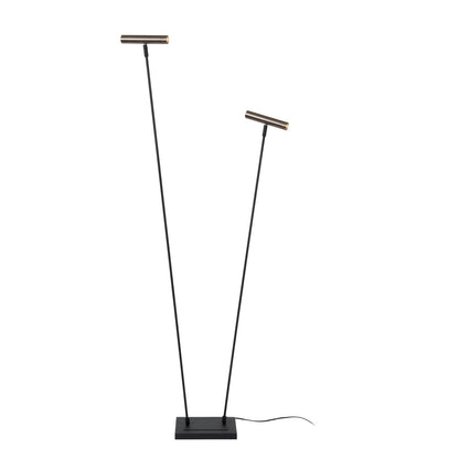Lucide DUARTE - Vloerlamp - 2xG9 - Grijs ijzer | Vibes - KwaliteitWonen.nl