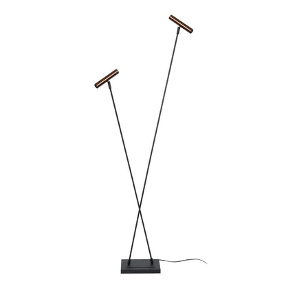 Lucide DUARTE - Vloerlamp - 2xG9 - Koffie | Vibes - KwaliteitWonen.nl